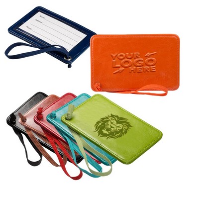 PU Luggage Tag With PVC Display Window