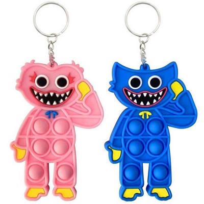 LED Poppy Playtime Push Pop Bubble Keychain