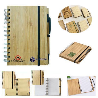 High Quality Bamboo Journal With Pen