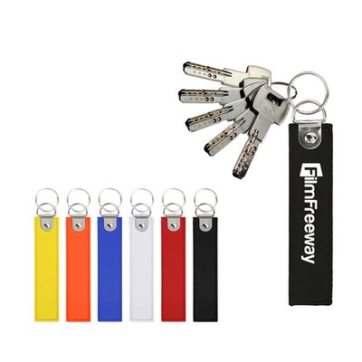 Woven Flight Luggage Keytag With Ring