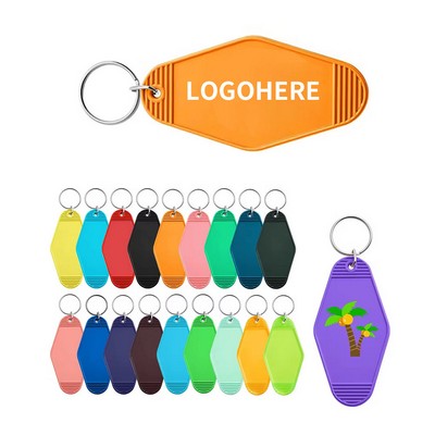 Vibrant Hued Plastic Lodging Keychain