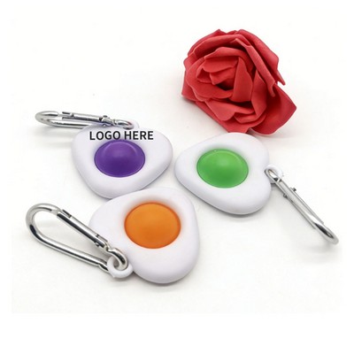 Heart-shaped Bubble Pop Keyring