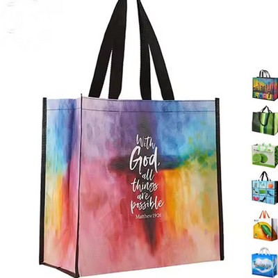 Custom Non-woven Laminated Tote Bag (12" X 16" X 6")