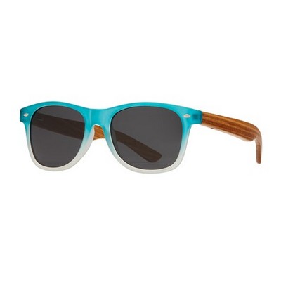 Chief Eco-Sustainable Polarized Sunglasses w/Turquoise & Clear Frame