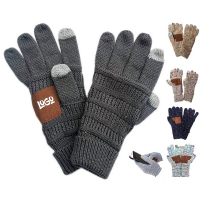 Winter Warm Knit Touchscreen Gloves