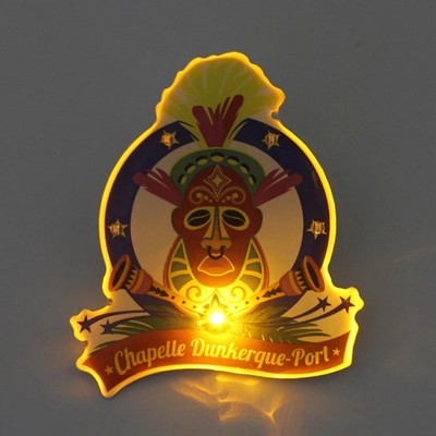 Custom LED Flashing Badge Light Lapel Pins for Party