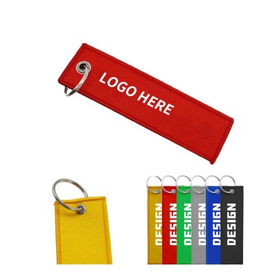 Embroidered Polyester Keyring