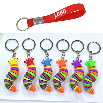 Fidget Slug Stim Toy with Key Chain