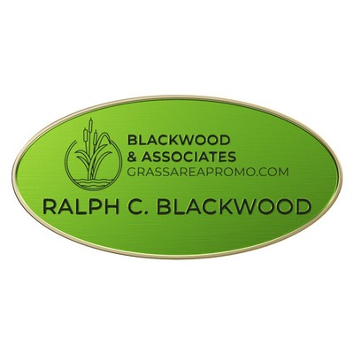 QUIKturn™ Ultratone Name Badge Oval (3" x 1 1/4")