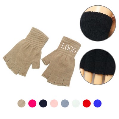 Boys And Girls Fingerless Gloves Winter Texting