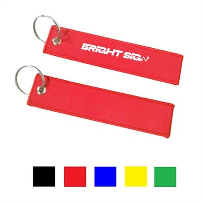 Embroidered Polyester Keychain
