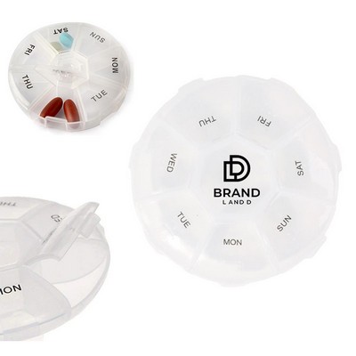 Round Weekly 7-Day Pill Box