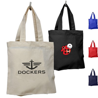 7 OZ Small Cotton Tote Bag W/ 12" Handle