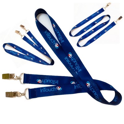 3/4" Double Ended Clips Lanyard