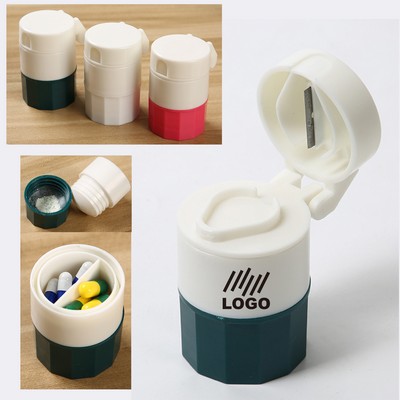 4 In 1 Multifunction Pill Cutter Crusher Box