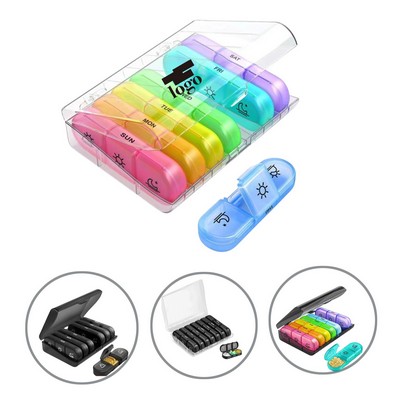 Weekly Pill Organizer Medicine Container