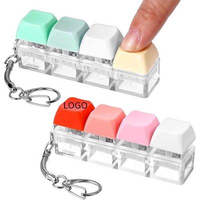 4-Key Mechanical Fidget Bar Keychain