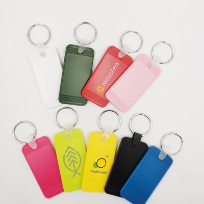 Plastic Rectangular Key Tag