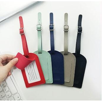 Square PU Leather Luggage Tag