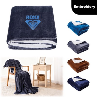 Soft Micro Mink Dual Layered Sherpa Blanket