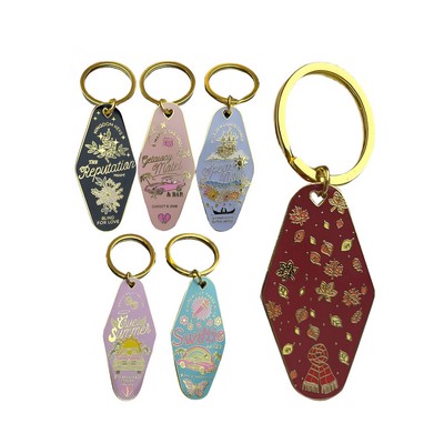 Custom Metal Diamond Shape Keychain