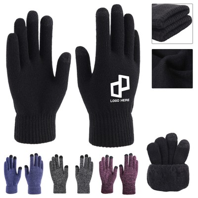 Warm Acrylic Knitted Gloves