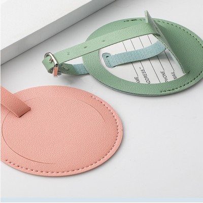 Round Luggage & Bag Id Tag With Metal Buckle