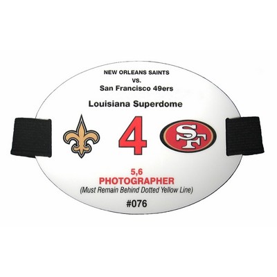 Oval Shape Armband w/Elastic Band - Laminated (5.75" X 4.25")