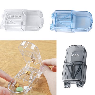 ABS Portable Medicine Cutter Tablet Divider Pill Splitter Box