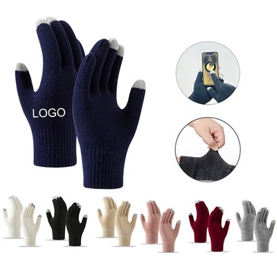 Touchscreen Knit Gloves - Winter Sports Warmth