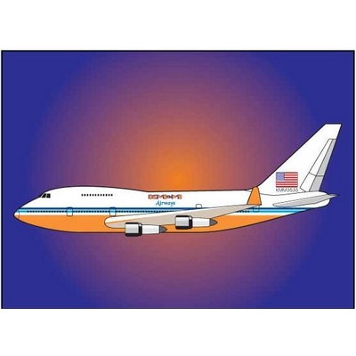 Jet Rectangle Badge w/ Bar Pin (2"x3")